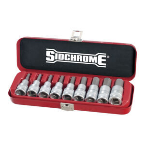Sidchrome Socket Set, 1/2In Drive, 9Pce Inhex SIDSCMT14465 0