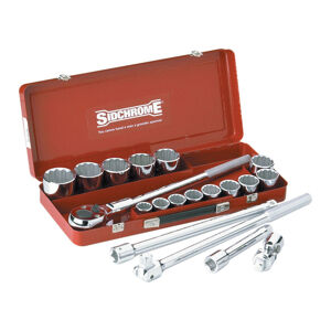 Sidchrome Socket Set, 3/4In Drive, Af 19 Piece SIDSCMT15405 0