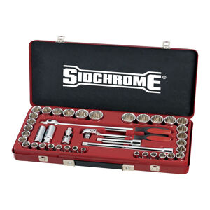 Sidchrome Socket Set, Metric/Af 41Pce 1/2In Drive SIDSCMT14104 0