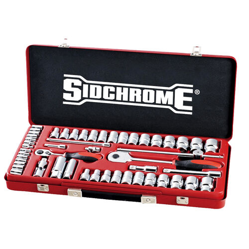 Sidchrome Spanner/Socket Set, 51Pce Metric/Af, 1/4In & 1/2In Drive SIDSCMT19135 0