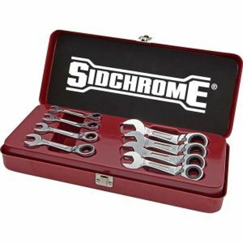 Sidchrome Spanner Set, Stubby, Geared A/F 7Pcs SIDSCMT22406N 0