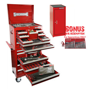 Sidchrome Tool Kit, Rolling Cabinet & Top Chest, Metric/Af 334 Piece SIDSCMT11405 0