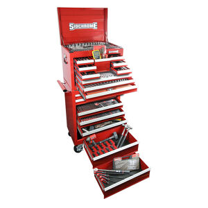 Sidchrome Tool Kit, Rolling Cabinet & Top Chest, Metric/Af 461 Piece SIDSCMT11408 0