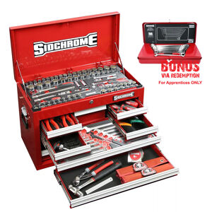 Sidchrome Tool Kit, Top Chest Metric/Af 176 Piece SIDSCMT11702 0
