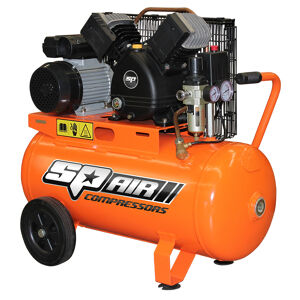 Sp Air Compressor 2.2Hp Belt Drive 50Lt Tank SP13-50X • Belt Drive • 150Psi • Filter/Regulator • 50Lt Tank • 10Amp/240Volt • Fad 194L/Min • Full Brass Non-Return Valve • Copper Delivery Pipe • 200Mm (8”) Solid Rubber Wheels • One-Touch (Nitto Style) Connector • Certified Safety Valve • Large Oil Level Sight Glass • After Cooler On Direct Drive Models • Soft Start Valve • Copper Winding Motors • Thermal Reset Switch • Three Year Pump Warranty