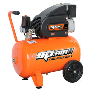 Sp Air Compressor 2.2Hp Direct Drive 36Lt Tank SP11-40X 2.2Hp Portable Air Compressor • Direct Drive • 150Psi • Filter/Regulator • 36Lt Tank • 10Amp/240Volt • Fad 126L/Min Features: • Full Brass Non-Return Valve • Copper Delivery Pipe • 200Mm (8”) Solid Rubber Wheels • One-Touch (Nitto Style) Connector • Certified Safety Valve • Large Oil Level Sight Glass • After Cooler On Direct Drive Models • Soft Start Valve • Copper Winding Motors • Thermal Reset Switch • Three Year Pump Warranty