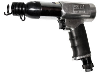 Sp Air Gun Chisel Air SP-1400 Industrial Chisel Gun • Chisel Shank Size: 10Mm • Blows Per Minute: 3,000 • Vibration Level: 8.0M/S2 • Sound Level: 96Db • Length: 216Mm • Nett Weight: 1.65Kg