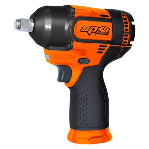 Sp Cordless Cordless 16V Mini Impact Wrench 3/8Dr Skin Only SP81120BU • 16 Volt, Compact, Lightweight • Speed: 2300Rpm • Patented “V” Type Hammer - Low Vibration • Variable Speed Switch With Brake • Powerful Brushless Motor Delivers 392Nm Of Torque • Ergonomic Soft Grip Handle For Comfortable • Skin Only