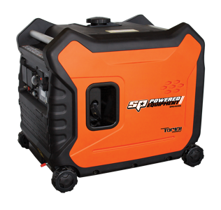 Sp Power Equip Generator 4500W Inverter SPGI4500E • Electric Start • Kva: 3.3Kva • Parallel Connection Capable • Meets Epa, Proposed Australian Emissions Standrads & Strict Californian Pollution Standards Ideal For All Camping & Leisure Activities, Compared To Similar Products. The Spgi3300E Is A Powerful Super Quiet Inverter Generator With The Best Power, Size To Weight Ratio On The Market. Built Around The Reliable Torini Race Tested 7Hp Engine And Intelligent Power Supply, It Is Well Suited For Recreational Use With Air Conditioners, Refrigerators, Microwave Ovens, Coffee Machines & Entertainment Appliances