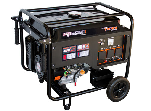 Sp Power Equip Generator 8.1Kva Sine Wave SPG8100E 15Hp Industrial Series Generator • Hp: 15Hp • Kva: 8.1Kva • Max Watt S: 6500W • Rated Watt S: 6000W • Power Outlets: 3 (15Amp) • Tank Capacity: 25L • Electric Starting System • Sine Wave Technology • Automatic Voltage Regulator • Torini 4 Stroke Engine • Large Volume Mufflers • Ergomical Recoil Start Grip • 12 Volt Outlet