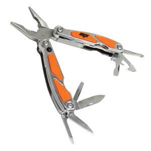 Sp Tools 13 In 1 Multifunction Tool Inc Led Torch SP30859 •13 In 1 Multi Function Tool With Led Flash Light • Needle Nose Pliers With Wire Cutters • Knife Blades • Saw, File, Can/Bottle Opener • Phillips/Flat Screwdriver • Closed Length: 100Mm
