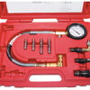 Sp Tools Automotive Diesel Compression Test Set SP66037 Automotive Diesel Compression Tester Set • A Basic Set For Diesel Work• Tester Has A Handy Deflator For Releasing Air & Retesting • A 16-1/2” Wire Reinforced Hydraulic Hose Has A Quick Coupler On A Swivel For Ease Of Connection • A 2-1/2” Gauge With Easy To Read Red & Black Dial With Snap-In Lens • Records Pressures From 0-1000Psi And 0-70 Bar