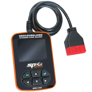 Sp Tools Can Obdii/Eobd/Jobd Code Reader - Scanner Sp SP61155 Can Obdii/Eobd/Jobd Scanner Code Reader  (Reads & Clears Generic & Manufacturer Specific Diagnostic Trouble Codes (Dtc’S) & Turns Off Check Engine Light). • Works With All 1996 And Newer Vehicles That Are Jobd/Obdii/Eobd Compliant (Including Can). • Supports Multiple Trouble Code Requests: Generic Codes, Pending Codes And Manufacturer Specific Codes. • Code Definitions Are Displayed On Unit Screen. • Reviews The Emission Readiness Status Of Obdii Monitors. • Determines Malfunction Indicator Lamp (Mil) Status. • Retrieves Vin (Vehicle Identification No.) On 2002 And Newer Vehicles That Supports Mode 9.