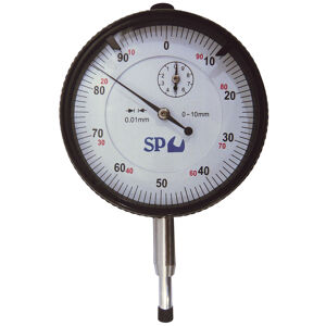 Sp Tools Dial Indicators 0-10Mm (0.1 Reading) Steel Case SP35691 • 0-10Mm Dial Indicator • Graduation: 0.01Mm • Hardened, Lapped Stainless Steel Stem And Spindle • High Sensitivity, Stable And Reliable Accuracy • Easy-To-Read Crisp Graduations • 8Mm Shank Diameter • Diameter Of Bezel: 60Mm