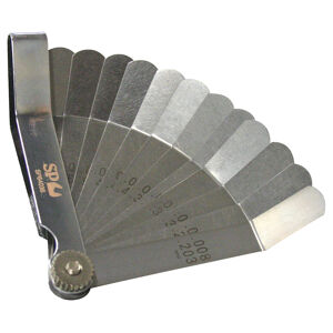 Sp Tools Gauge 12Pcs Offset Feeler Set -4" SP64036 12Pc Offset Feeler Gauge Set • .203 To .660Mm & .008” To .026” • Size In Mm & Inch On Each Blade