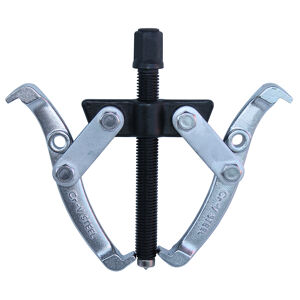 Sp Tools Gear Puller 2 Jaw Rev. - 100Mm SP67004 • Jaws, Yokes And Forcing Screw Made Of Heat Treated Chrome Vanadium Steel For Ultimate Strength • Reversible Jaw Design Allows Internal And External Pulling • Jaws Grip Tighter As Pulling Force Increases • All Components Hardened To Hrc 42-45 For Professional Use • Fine-Threaded 440 Crv Forcing Screw Allows Precise Control For Damage Free Pulling