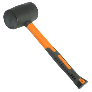 Sp Tools Hammer Rubber Mallet Black 450G (16Oz) SP30274 Rubber Mallet • Fibreglass Handles - Black Mallet