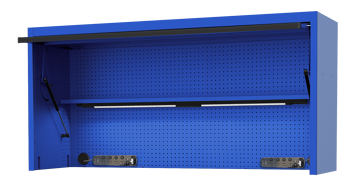 Sp Tools Hutch Usa72 Blue/Black SP44830BL 73" Power Top Hutch - Shelf/Light /Pegboard 1850(W) X 622(D) X 684(H) 1500(W) X 622(D) X 684(H) 1500(W) X 622(D) X 1090(H) • Includes 2 Magnetic Mount Power Boards • Steel Pegboard Rear Wall • 2 Built-In 600Mm Led Lights