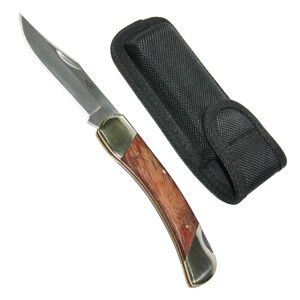 Sp Tools Knife Stock Single Blade Folding Inc Pouch SP30855 • Folding Single Blade Stock Knife • Stainless Steel Blade • Timber Handle • Includes Storage Pouch With Belt Clip • Blade Length: 93Mm • Closed Length: 125Mm • Overall Length: 218Mm