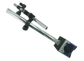 Sp Tools Magnetic Stand SP35697 Dial Indicator Magnetic Stand • Attaches Horizontally Or Vertically To Flat Surfaces • V Groove Base Mounting On Cylindrical Surfaces • Fine Adjust Arm And Solid Knobs • Flexible, Precise Rotary Joints Adjust Any Direction • Powerful Magnetic Base With On/Off Switch • 60Kg Magnetic Pulling Force