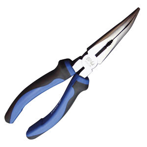 Sp Tools Pliers High Leverage Bent Long Nose 200Mm SP32158 • Induction Hardened Cutting Edges • Special High Leverage Design For Saving Power • Ergonomic Design • Drop Forged Chrome Nickel