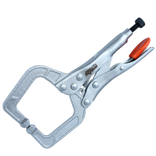 Sp Tools Pliers Locking C-Clamp 150Mm(6") SP32650 • Highest Quality Chrome Vanadium Steel • Easy Quick-Release Trigger • Heavy Duty Knurled Adjuster Nut • Standard Jaws For Uneven Surfaces