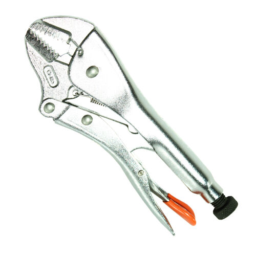 Sp Tools Pliers Locking Curved Jaw 175Mm(7") SP32602 • Apply Extra Pressure Across Four Contact Points On Any Style Nut/Bolt Head • Adjusting Screw And Self Locking With Release Lever • Manufactured From Chrome Molybdenum With Nickel Plating