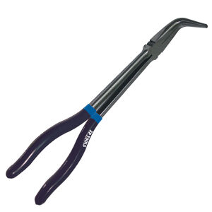 Sp Tools Pliers Long Handle 275Mm Bent 90 Degree SP32164 • Pvc Handles Provide A Comfortable Grip • For Firm Gripping And Manipulating Of Components And Wires • Extra Long Handle And Thin Profile Allows Greater Access To Confined Restricted Areas • Serrated Gripping Provides A Secure And Firm Grip • Manufactured From Chrome Molybdenum For Superior Strength