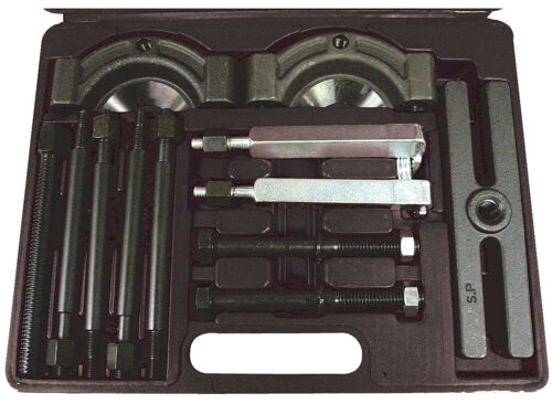 Sp Tools Puller Gear 14Pc Set SP67050 14Pc Gear Puller & Bearing Splitter Set • Removes Gears, Bearings, Pulleys, Harmonic Balancer, Steering Wheels, Etc • Separates Ball Bearings