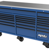 Sp Tools Roller Cab Usa72 Blue/Black SP44825BL 73" Workshop Roller Cabinet 21 Drawer 1850(W) X 622(D) X 1090(H) • Stainless Steel Work Top • Extra Long Deep Top Drawer • Extreme Duty Spring Castors - 2X Lockable