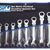 Sp Tools Set Spanner Roe Geardrive Flex Head 8Pc SP10318 8Pc Metric Flexhead Geardrive Spanner Set • 20-32Mm Geardrive Technology • Heat-Treated Chrome Vanadium Steel For Strength Exceeding International Standards • Small Head Profile Designed For Working In Confined Spaces • 72 Teeth Needs As Little As 5º To Move Fastener