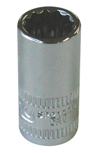 Sp Tools Socket 1/4 "Dr 12 Pt Metric 10Mm SP21010 • Chrome Vanadium Steel For High Durability • Flat Drive Technology To Maximize Grip • Innovative Design For Strength & Durability