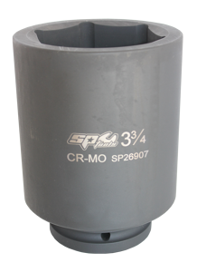 Sp Tools Socket Impact 1-1/2"Dr 6Pt Deep Sae 1-3/4" SP26875 • Chrome Molybdenum Steel For Maximum Strength • Manufactured To Din Standards • Deep Socket