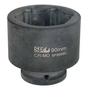 Sp Tools Socket Impact 1-1/2"Dr 6Pt Metric 90Mm SP26590 • Chrome Molybdenum Steel For Maximum Strength • Manufactured To Din Standards
