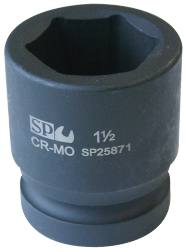 Sp Tools Socket Impact 1-1/2"Dr 6Pt Sae 1-9/16" SP26672 • Chrome Molybdenum Steel For Maximum Strength • Manufactured To Din Standards