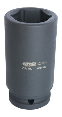 Sp Tools Socket Impact 3/4Dr 6Pt Deep Metric 32Mm SP24832 • Chrome Molybdenum Steel For Maximum Strength • Manufactured To Din Standards • Deep Socket