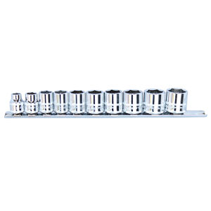 Sp Tools Socket Rail 3/8Dr Stubby 6Pt 10Pc Metric SP20235 • 10, 11, 12, 13, 14, 15, 16, 17, 18 & 19Mm Sockets • 1X Socket Rail • Chrome Vanadium