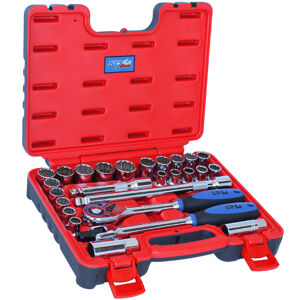 Sp Tools Socket Set 1/2Dr 12Pt 26Pc Metric/Sae In X-Case SP20306 26Pc 1/2"Dr 12Pt Socket Set In X-Case • 10-19Mm Metric Sockets • 7/16-1" Sae Sockets • X-Case Extreme Duty Impact Resistant Case • Heavy Duty Hinges & Latches