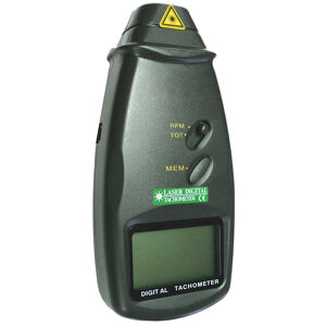 Sp Tools Tachometer Laser Actuated SP62030 Laser Actuated Tachometer • Non Contact Measurement Of Rpm • Rpm Range 2.5–99,999 • Instant And Total Rpm Function • Memory Function • 50Mm–2000Mm Range With Reflective Tape • Accuracy +/- 0.05%