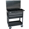 Sp Tools Technicians Trolley Black Custom 4 Drawer SP40015 4 Drawer Steel Diagnostic Trolley Dimensions: (964W X 414D X 964H) • Diagnostic Tool Storage Compartment • Internal Locking System For Extra Security • Heavy Duty 28 Ball Bearing Drawer Slides • Double Powder Coating Resists Scratching • Full Drawer Extension Capabilities • Dual Gas Strut Lid Stays Hold Lid Open • 4X Swivel (2X Lockable) Heavy Duty Castors