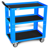 Sp Tools Trolley  Blue Sp Professional 3 Shelf SP40019BL 3 Shelf Professional Service Trolley (870W X 475D X 848H) • Solid Steel Frame • Adjustable Middle Tray - Drop Down For More Tray Space • 2X Fixed & 2X Lockable Swivel Heavy Duty Castors • 150Kg Load Capacity