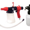 Sp Tools Vacuum Brake Bleeder Kit - 800Ml SP70854 Vacuum Brake Bleeder Kits • 800Ml Brake Fluid Reservoir Re-Filler Cap. • Includes Vacuum Brake Bleeder & Brake Fluid Reservoir Filler Vacuum Brake Bleeder • Universal Rubber Fitting Holds Securely On Brake Bleed Screw • Convenient Hanging Hook And Quick Release Trigger Allows Hands Free Operation • Internal Overfill Valve Prevents Brake Fluid Spray If Container Reaches Capacity • Clear Drain Hose Provides Visible Inspection Of Old Fluid During Bleeding • On-Off Switch Prevents Spills When Not In Use • Automatically Refills Brake Fluid Reservoir During Brake Bleeding • Retaining Clip Provides Positive Clamping To All Master Cylinder Reservoir Types • Height Adjustment Positions Filler Spout To Maintain Correct Fluid Level During Brake Bleeding • Positive Venting System Supplies