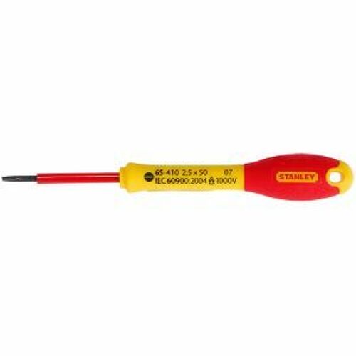 Stanley Screwdriver, Vde Slotted 2.5 X 50Mm, Fatmax STA0-65-410 0