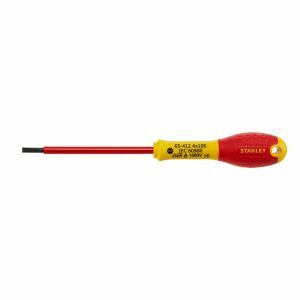 Stanley Screwdriver, Vde Slotted 4 X 100Mm, Fatmax STA0-65-412 0