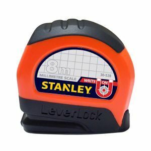 Stanley Tape Measure,Lever Lock 8M 25Mm Blade,Hi Viz Orange STA30-528 0