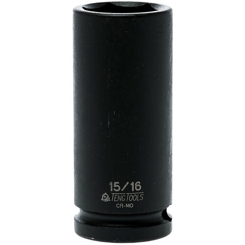 Teng 1/2" Dr Deep Impact Socket 15/16" Dl430L 920230 Din Standard Design For Use With A Retaining Pin And Ring
Chrome Molybdenum For Use With Power Tools
Black Phosphate Finish For Easy Identification As An Impact Socket Accessory
Ring And Pin Fixing Hole On The Female End To Secure The Socket
Supplied With A Metal Socket Clip For Use With A Socket Rail