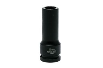 Teng 1/2" Dr Deep Impact Socket 15Mm Dl415Ml  920615 Din Standard Design For Use With A Retaining Pin And Ring
Chrome Molybdenum For Use With Power Tools
Black Phosphate Finish For Easy Identification As An Impact Socket Accessory
Ring And Pin Fixing Hole On The Female End To Secure The Socket
Designed And Manufactured To Din3129
