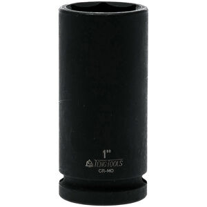 Teng 1/2" Dr Deep Impact Socket 1" Dl432L 920232 Din Standard Design For Use With A Retaining Pin And Ring
Chrome Molybdenum For Use With Power Tools
Black Phosphate Finish For Easy Identification As An Impact Socket Accessory
Ring And Pin Fixing Hole On The Female End To Secure The Socket
Supplied With A Metal Socket Clip For Use With A Socket Rail