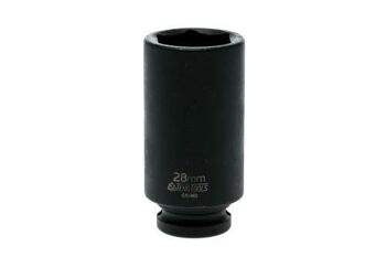 Teng 1/2" Dr Deep Impact Socket 28Mm Dl428Ml 920628 Din Standard Design For Use With A Retaining Pin And Ring
Chrome Molybdenum For Use With Power Tools
Black Phosphate Finish For Easy Identification As An Impact Socket Accessory
Ring And Pin Fixing Hole On The Female End To Secure The Socket
Designed And Manufactured To Din3129
