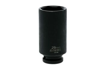 Teng 1/2" Dr Deep Impact Socket 29Mm Dl429Ml 920629 Din Standard Design For Use With A Retaining Pin And Ring
Chrome Molybdenum For Use With Power Tools
Black Phosphate Finish For Easy Identification As An Impact Socket Accessory
Ring And Pin Fixing Hole On The Female End To Secure The Socket
Designed And Manufactured To Din3129